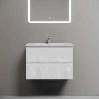 Тумба с раковиной Sancos Snob R 70 bianco, раковина CN7007
