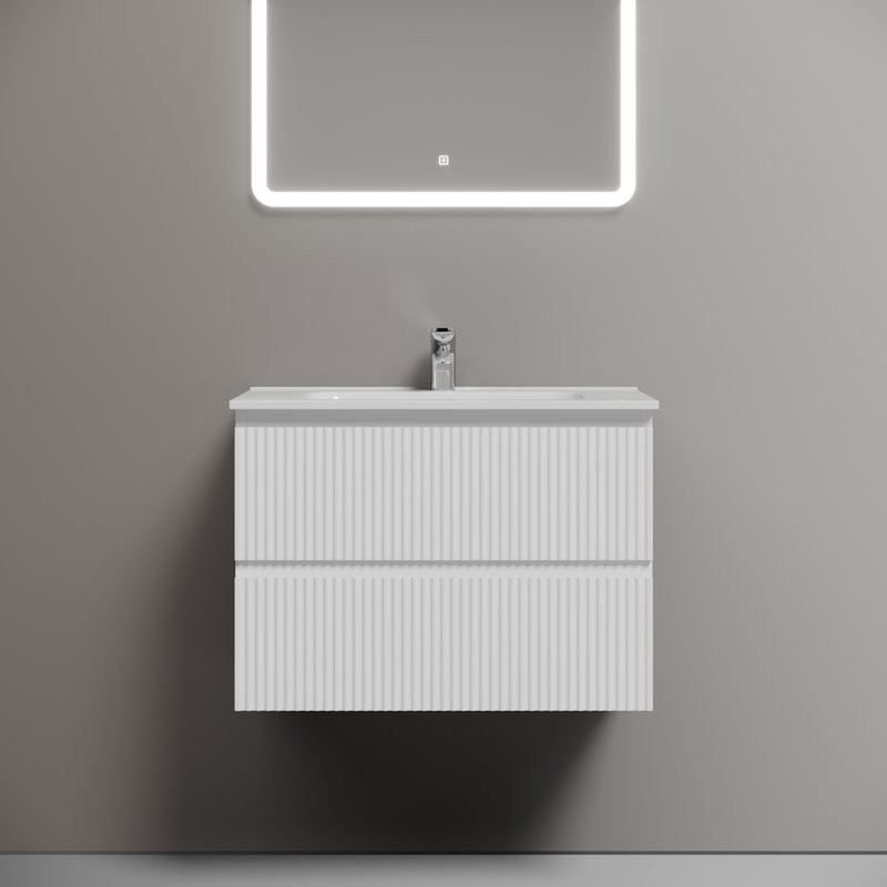 Тумба с раковиной Sancos Snob R 70 bianco, раковина CN7007