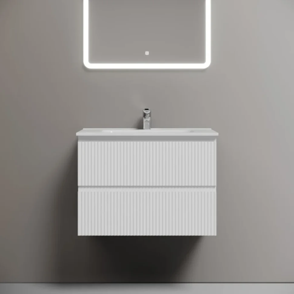 Тумба с раковиной Sancos Snob R 70 bianco, раковина CN7007