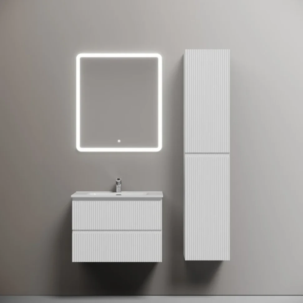 Тумба с раковиной Sancos Snob R 70 bianco, раковина CN7007