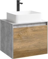 Мебель для ванной комнаты Aqwella 5 stars Mobi 60 бетон светлый, дуб балтийский