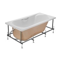 Акриловая ванна Roca BeCool 180x90 см, пристенная, белая, с каркасом, со сливом-переливом