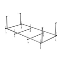 Акриловая ванна Roca BeCool 180x90 см, пристенная, белая, с каркасом, со сливом-переливом