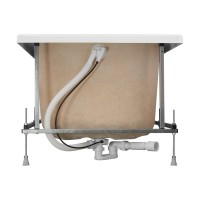 Акриловая ванна Roca BeCool 180x90 см, пристенная, белая, с каркасом, со сливом-переливом