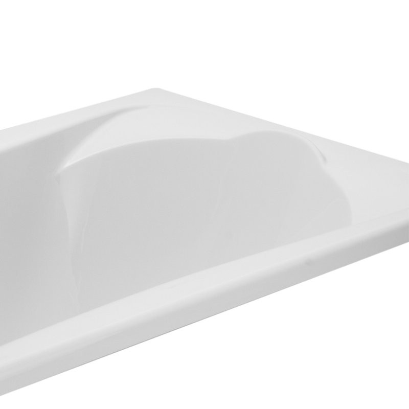 Акриловая ванна Roca BeCool 180x90 см, пристенная, белая, с каркасом, со сливом-переливом