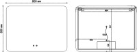 Зеркало Vincea VLM-3BE800-2 80х60 с подсветкой и антизапотевателем