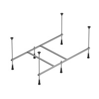 Акриловая ванна AM.PM Gem 140x70 см, пристенная, белая, с каркасом