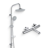 Душевой комплект Смеситель Agger Slim A2210000 + Стойка Breeze A0193500