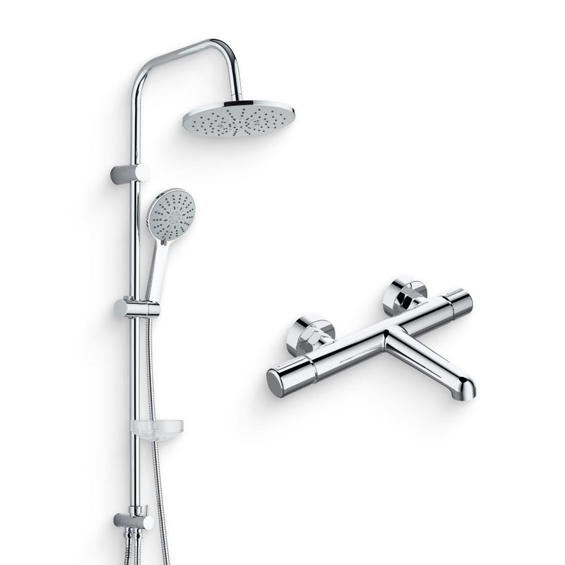 Душевой комплект Смеситель Agger Slim A2210000 + Стойка Breeze A0193500