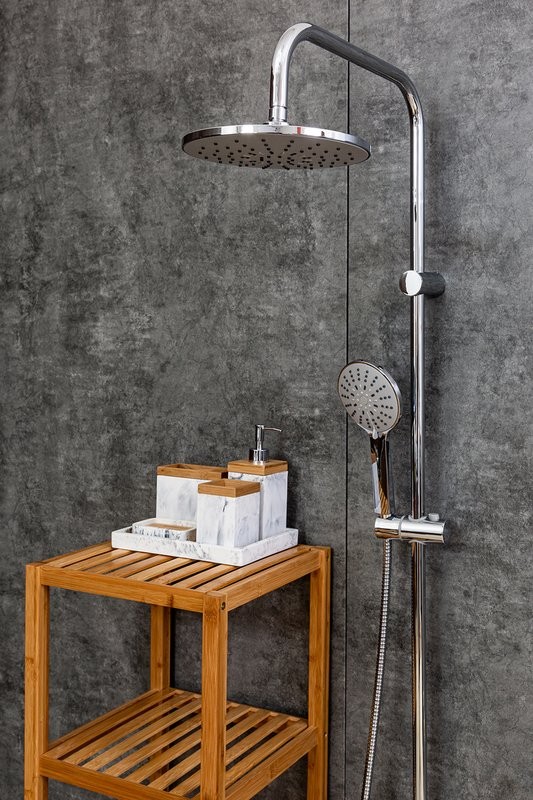 Душевой комплект Смеситель Agger Slim A2210000 + Стойка Breeze A0193500