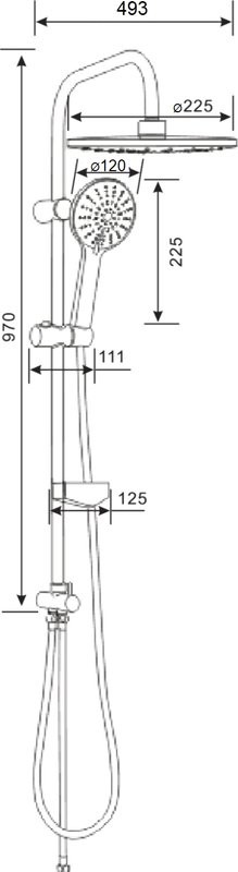 Душевой комплект Смеситель Agger Slim A2210000 + Стойка Breeze A0193500