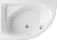 Акриловая ванна Excellent Aquarella L 150x100 см, угловая, левая, пристенная, белая, асимметричная, с каркасом, с сиденьем