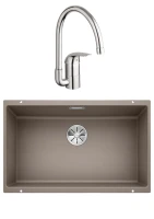 Комплект Мойка Blanco Subline 700-U серый беж + Смеситель Grohe Euroeco Комплект Мойка Blanco Subline 700-U серый беж + Смеситель Grohe Euroeco