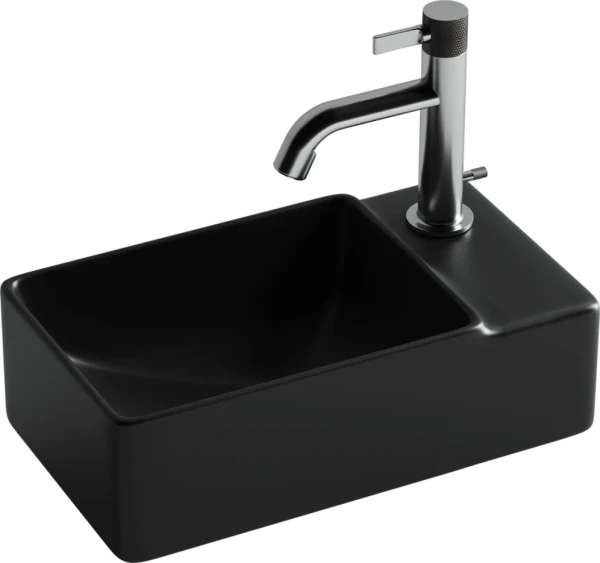 Раковина маленькая в туалет Ceramicanova Element CN5045MB R черный матовый