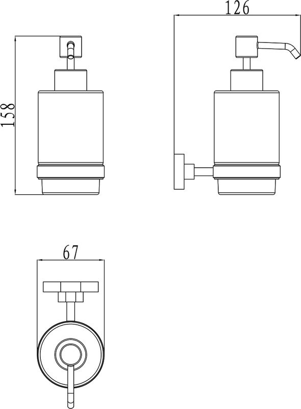 Дозатор для жидкого мыла Ravak Chrome CR 231 настенный, хром