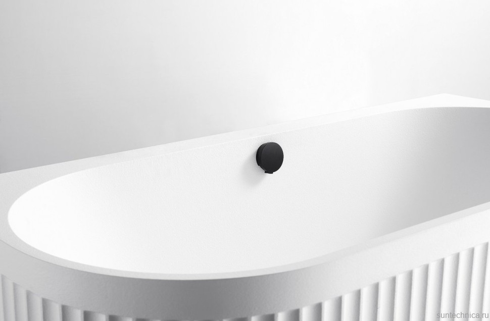 Ванна из искусственного камня AltroBagno Fabiana 090206 170x80 см, пристенная, матовая белая, овальная, на ножках, с донным клапаном, с подголовником