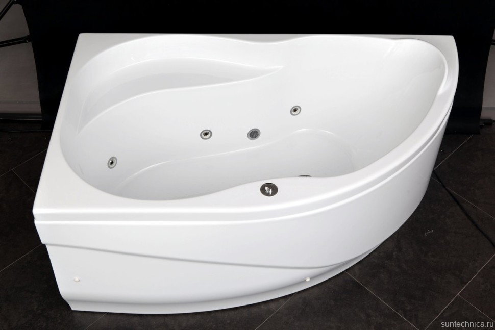 Акриловая ванна Aquanet Graciosa 00205325 L 150x90 см, угловая, левая, пристенная, белая, асимметричная, с каркасом