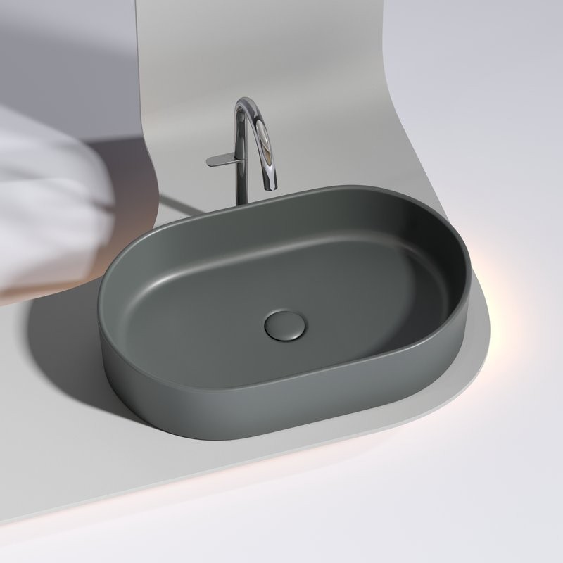 Накладная раковина Ceramicanova Element CN6048MDH темный антрацит матовая