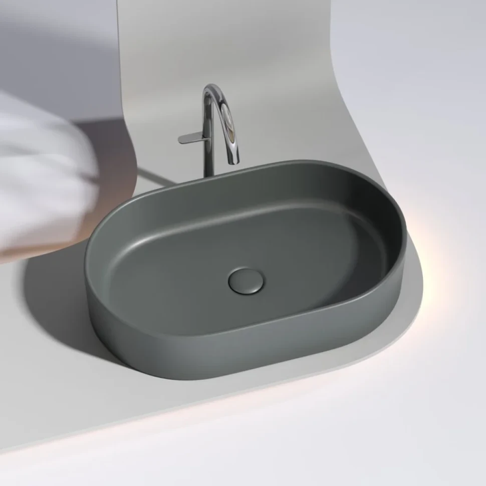 Накладная раковина Ceramicanova Element CN6048MDH темный антрацит матовая