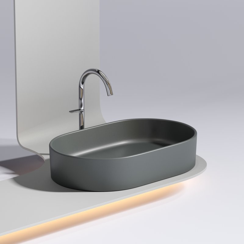 Накладная раковина Ceramicanova Element CN6048MDH темный антрацит матовая