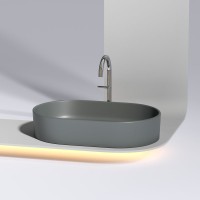 Накладная раковина Ceramicanova Element CN6048MDH темный антрацит матовая