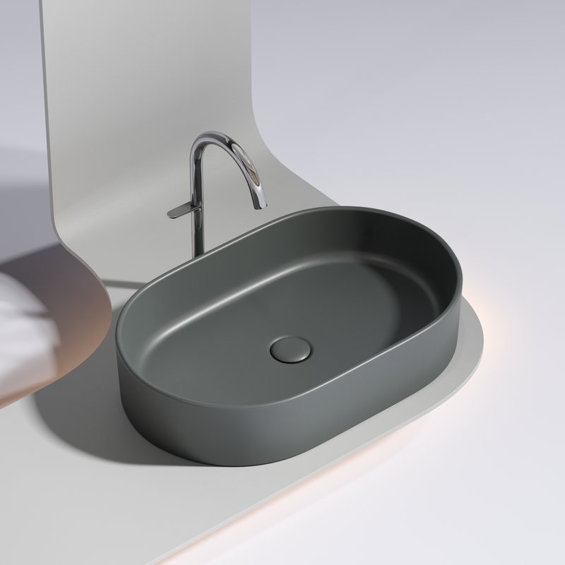 Накладная раковина Ceramicanova Element CN6048MDH темный антрацит матовая
