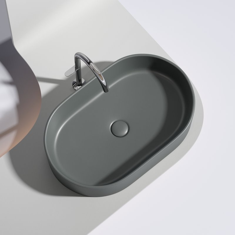 Накладная раковина Ceramicanova Element CN6048MDH темный антрацит матовая