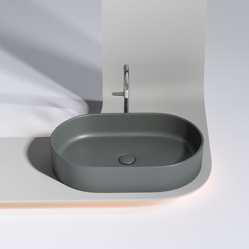 Накладная раковина Ceramicanova Element CN6048MDH темный антрацит матовая