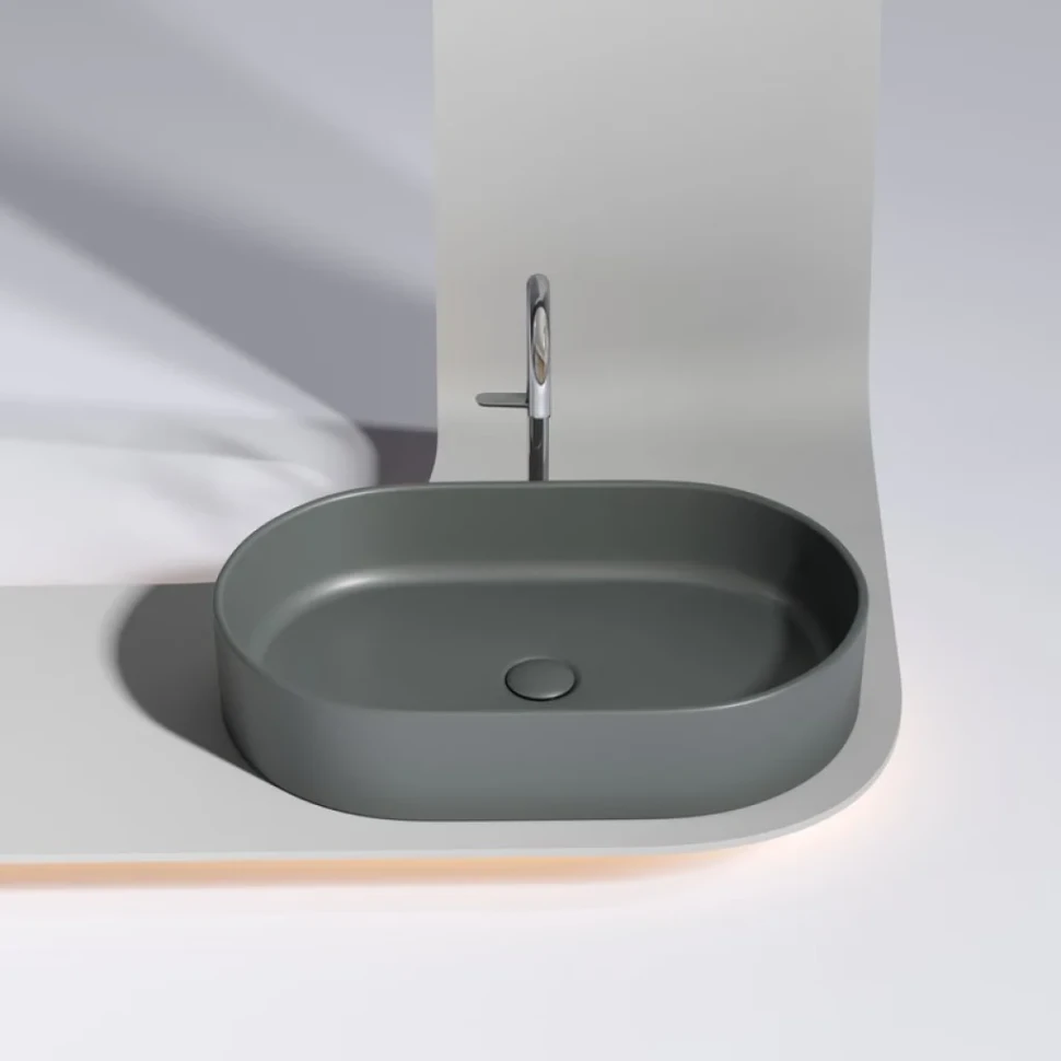 Накладная раковина Ceramicanova Element CN6048MDH темный антрацит матовая