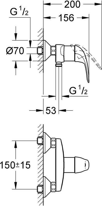 Душевой комплект Смеситель для душа Grohe Euroeco 32740000 + Гарнитур Tempesta Cosmopolitan 26084002