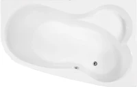 Акриловая ванна Vagnerplast Melite R 160x105 см, угловая, правая, пристенная, белая, асимметричная, с каркасом, с сиденьем
