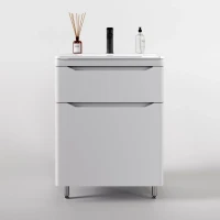 Тумба с раковиной Style Line Марелла 60 напольная, белая матовая