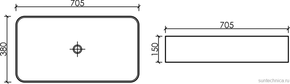 Накладная раковина Ceramicanova Element CN6054MB черная матовая