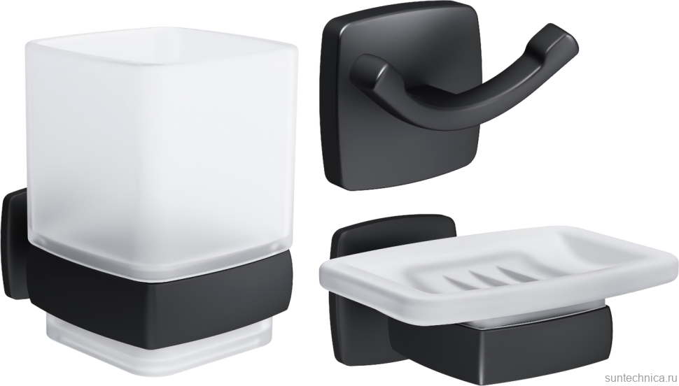 Набор Мыльница AM.PM Gem A9034222 + Стакан A9034322 + Крючок A9035622