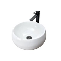 Накладная раковина GID Esfera N9140 40 глянцевая белая, круглая, фаянс