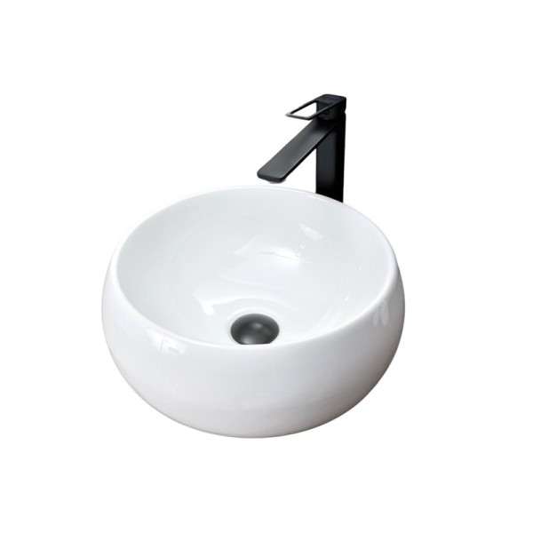 Накладная раковина GID Esfera N9140 40 глянцевая белая, круглая, фаянс