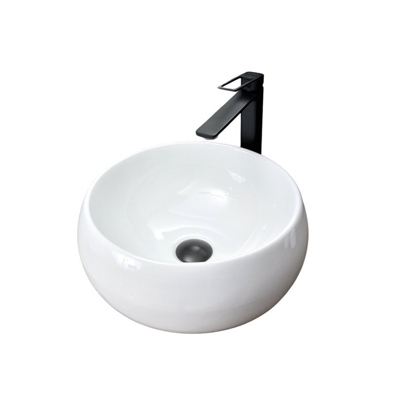 Накладная раковина GID Esfera N9140 40 глянцевая белая, круглая, фаянс