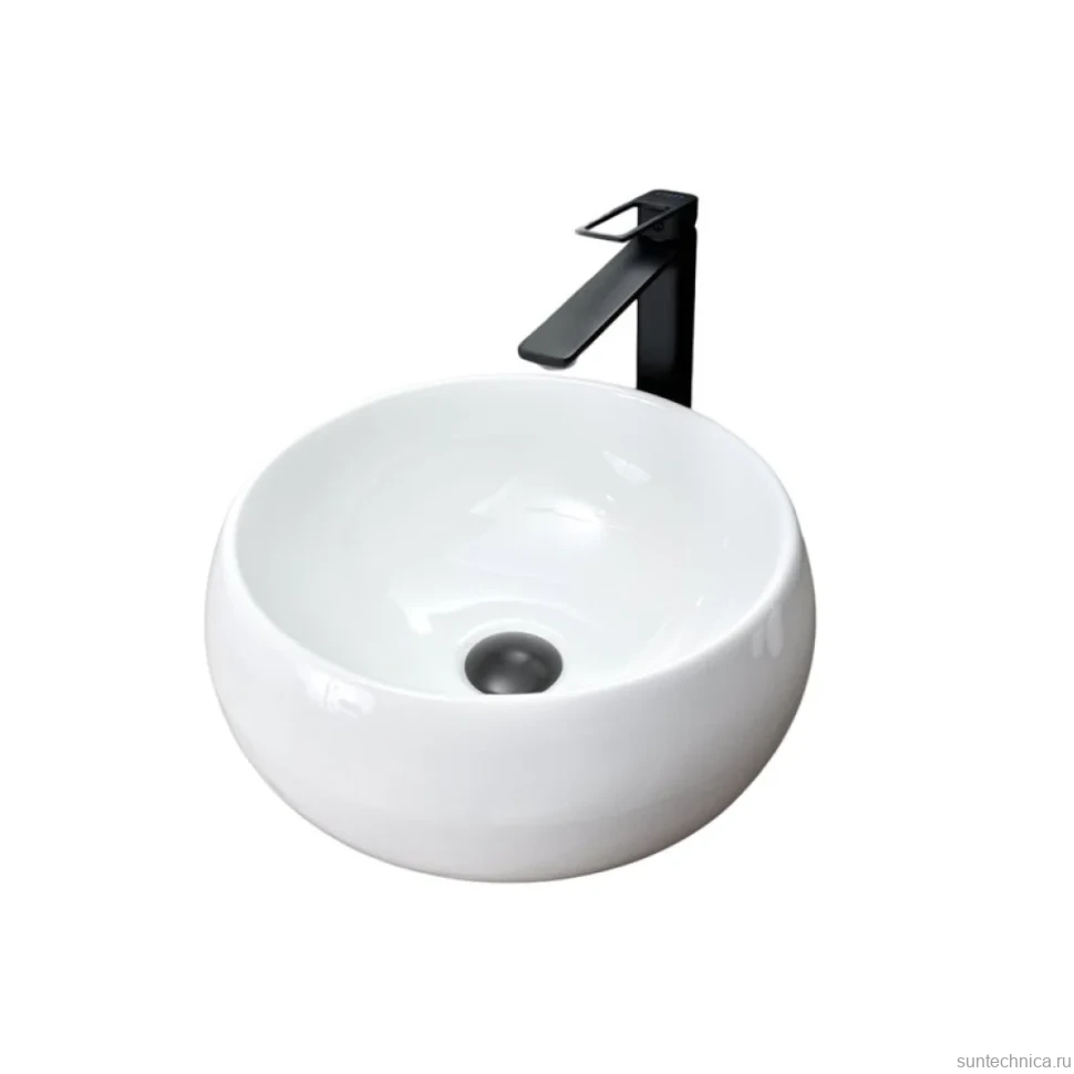 Накладная раковина GID Esfera N9140 40 глянцевая белая, круглая, фаянс