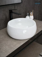 Накладная раковина GID Esfera N9140 40 глянцевая белая, круглая, фаянс