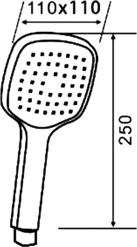 Душевая лейка Orange O-Shower S04HS глянцевый хром