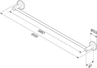 Держатель для полотенец AM.PM X-Joy A85A346400 хром Держатель для полотенец AM.PM X-Joy A85A346400 хром