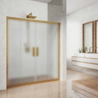 Душевая дверь в нишу Kubele DE019 D4-MAT-BR 185 см, профиль бронза