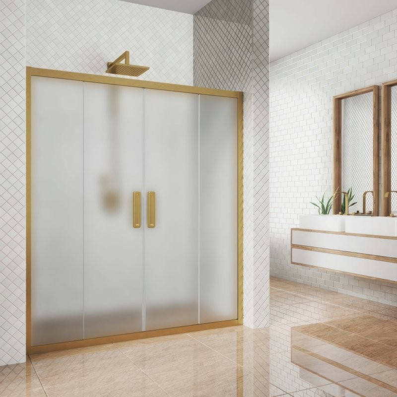 Душевая дверь в нишу Kubele DE019 D4-MAT-BR 185 см, профиль бронза
