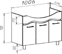 Мебель для ванной комнаты Bellezza Мари 105 белая