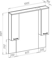 Мебель для ванной комнаты Bellezza Мари 105 белая