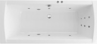 Акриловая ванна Excellent Aquaria Lux WAEX.AQU18.LINE 180x80 см, встраиваемая, с гидромассажем, белая, с каркасом, со сливом-переливом