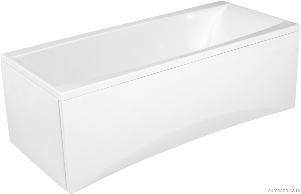 Акриловая ванна Cersanit Virgo WP-VIRGO*170-W 170x75 см, встраиваемая, ультрабелая, на ножках