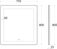 Мебель для ванной комнаты Art&Max Bianchi 75, подвесная, белая матовая