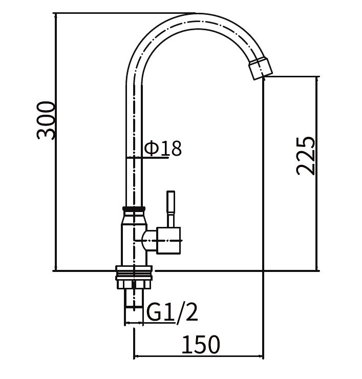 Кран Fashun A54193 сатин