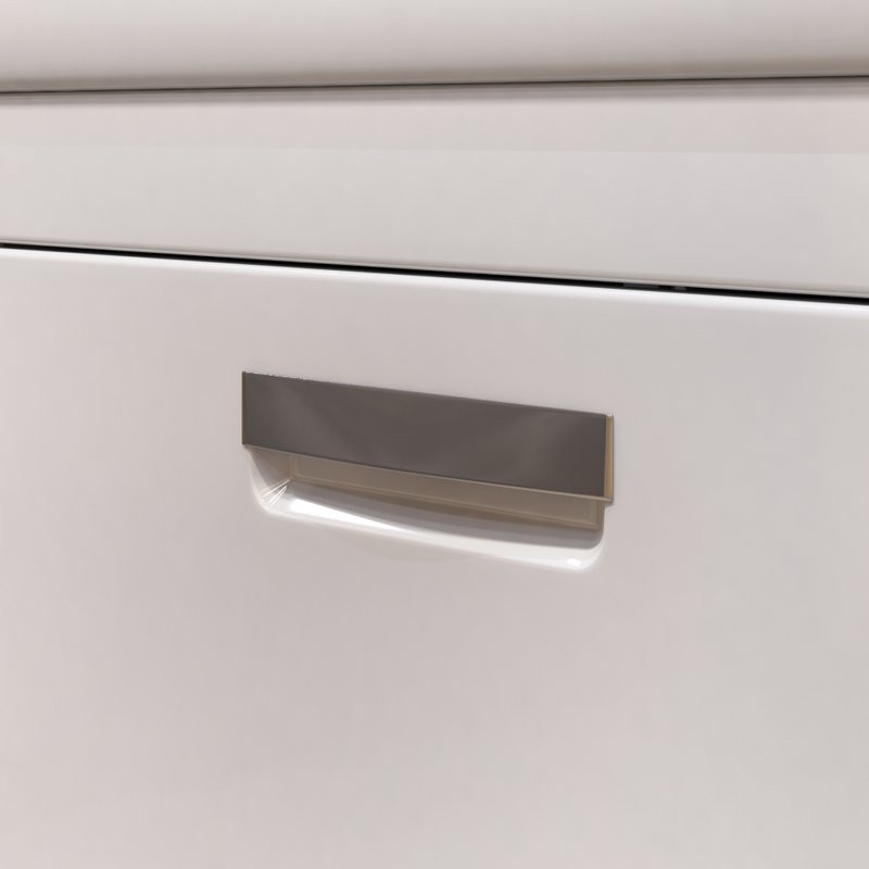 Тумба с раковиной Vigo Plaza 60 2 ящика, белая, раковина Como 60